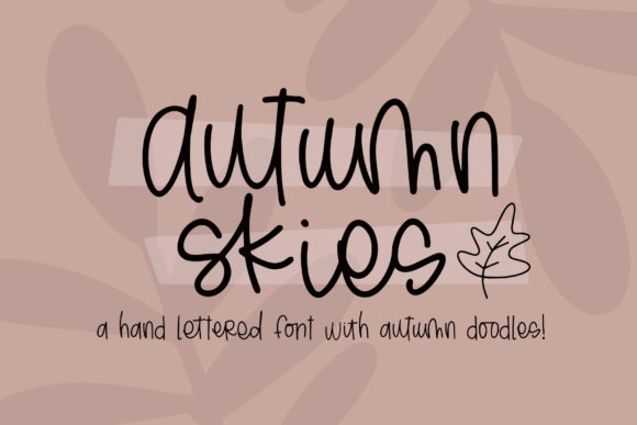 Autumn Skies: A Script Font for Whimsical Design Projects
