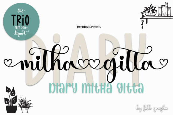 Diary Mithagitta: The Handwritten Font with Heart