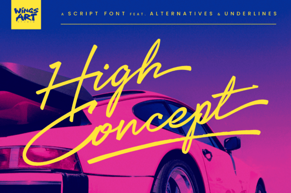 High Concept: A Script Font with a Modern, Laid-Back Vibe