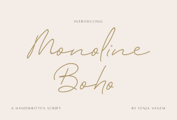 Monoline Boho: The Clean Script Font With Character
