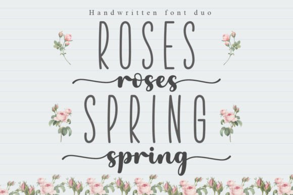 Roses Spring Duo: A Romantic Font Pairing for Your Projects